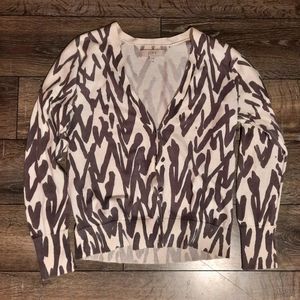 Women's zebra print cardigan xl